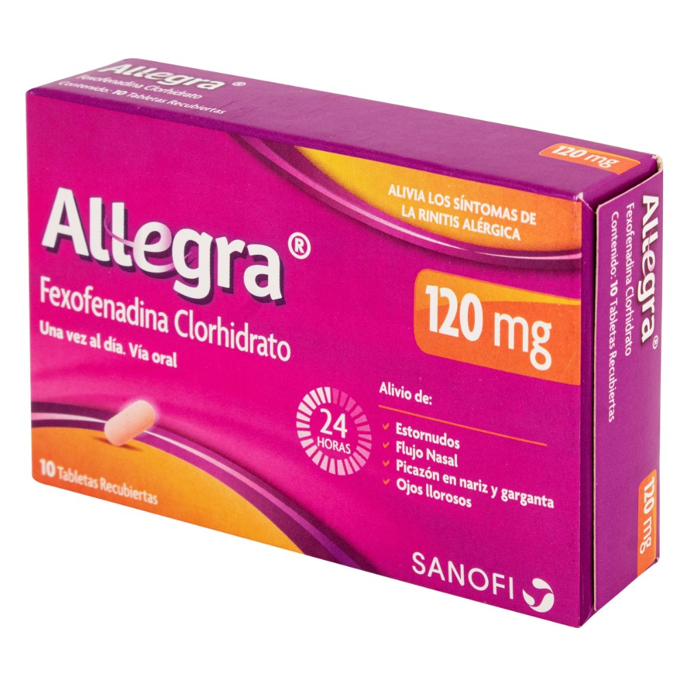 100000317.jpg ALLEGRA 120 MG 10 COMPRIMIDOS - Image 1
