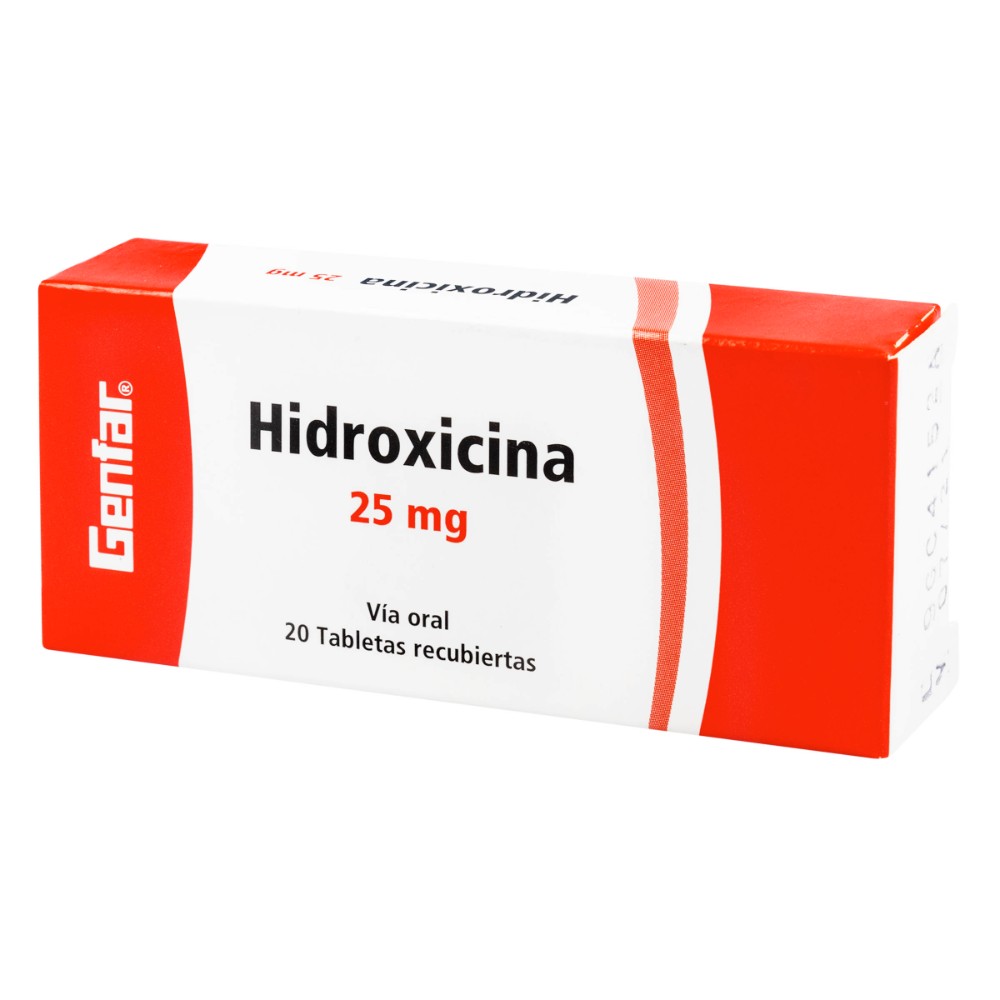 100001734.jpg HIDROXICINA 25 MG 20 TABLETAS GF - Image 1