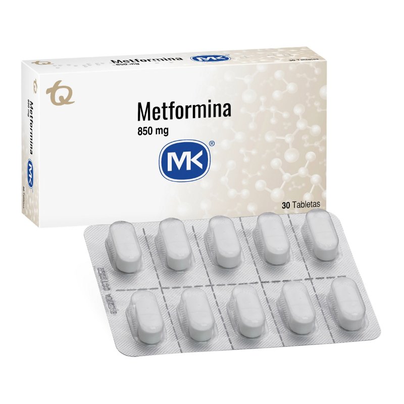 100006609.jpg METFORMINA 850 MG 30 TABLETAS MK - Image 1