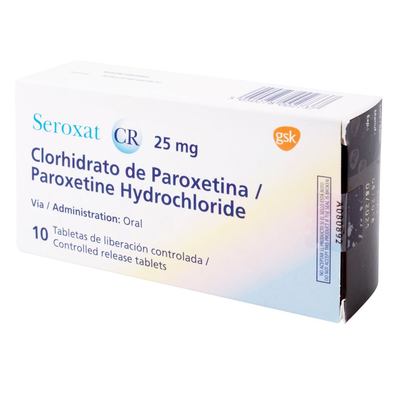 100009307.jpg SEROXAT CR 25 MG 10 TABLETAS - Image 1