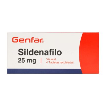 SILDENAFIL 25 MG 4 TABLETAS GF