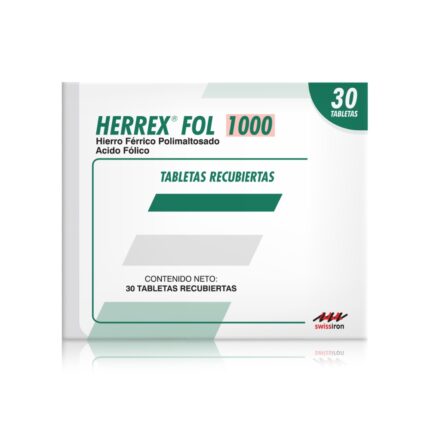 HERREX FOL 1000 MG 30 TBS