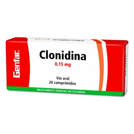 CLONIDINA 0.15 MG 20 TABLETAS GF