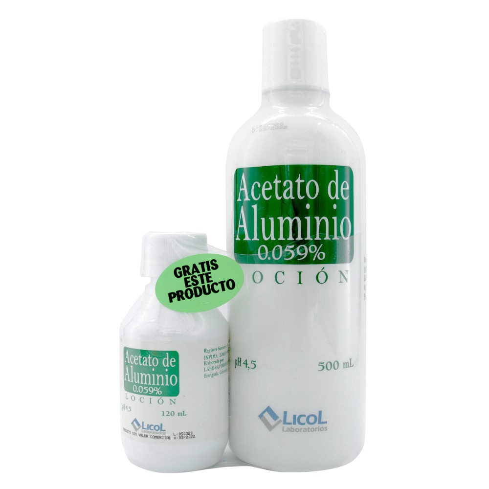 100020842.jpg ACETATO DE ALUMINIO 500 ML GRATIS 120 ML - Image 1