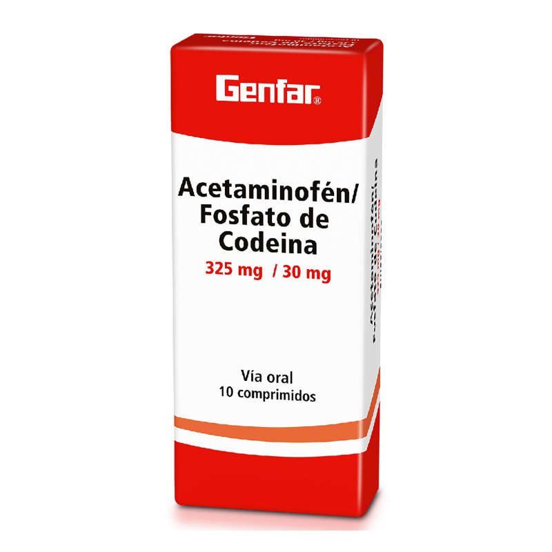 100022490.jpg ACETAMINOFEN+CODEINA 325/30MG 10 TBS GF - Image 1