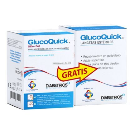 TIRAS REAC.GLUCOQUICK 50 GTS LANCETAS 50