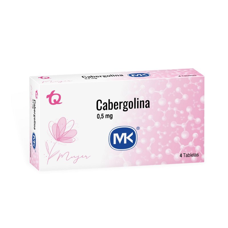 100024536.jpg CABERGOLINA 0.5 MG 4 TABLETAS MK - Image 1