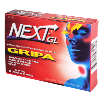 NEXT GL GRIPA 8 CAPSULAS BLANDAS