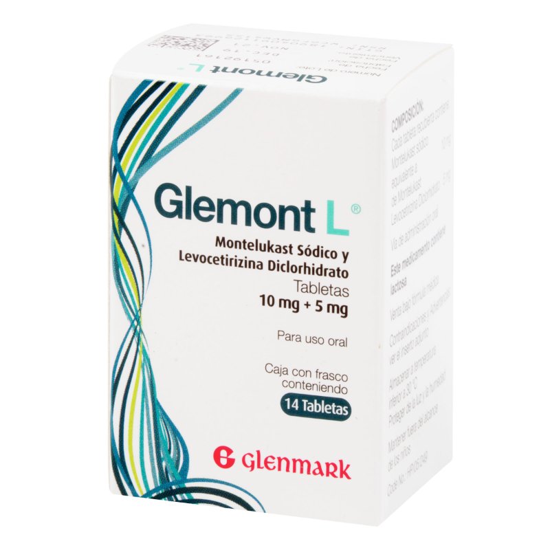 100025293.jpg GLEMONT L 10MG+5MG 14 TABLETAS - Image 1