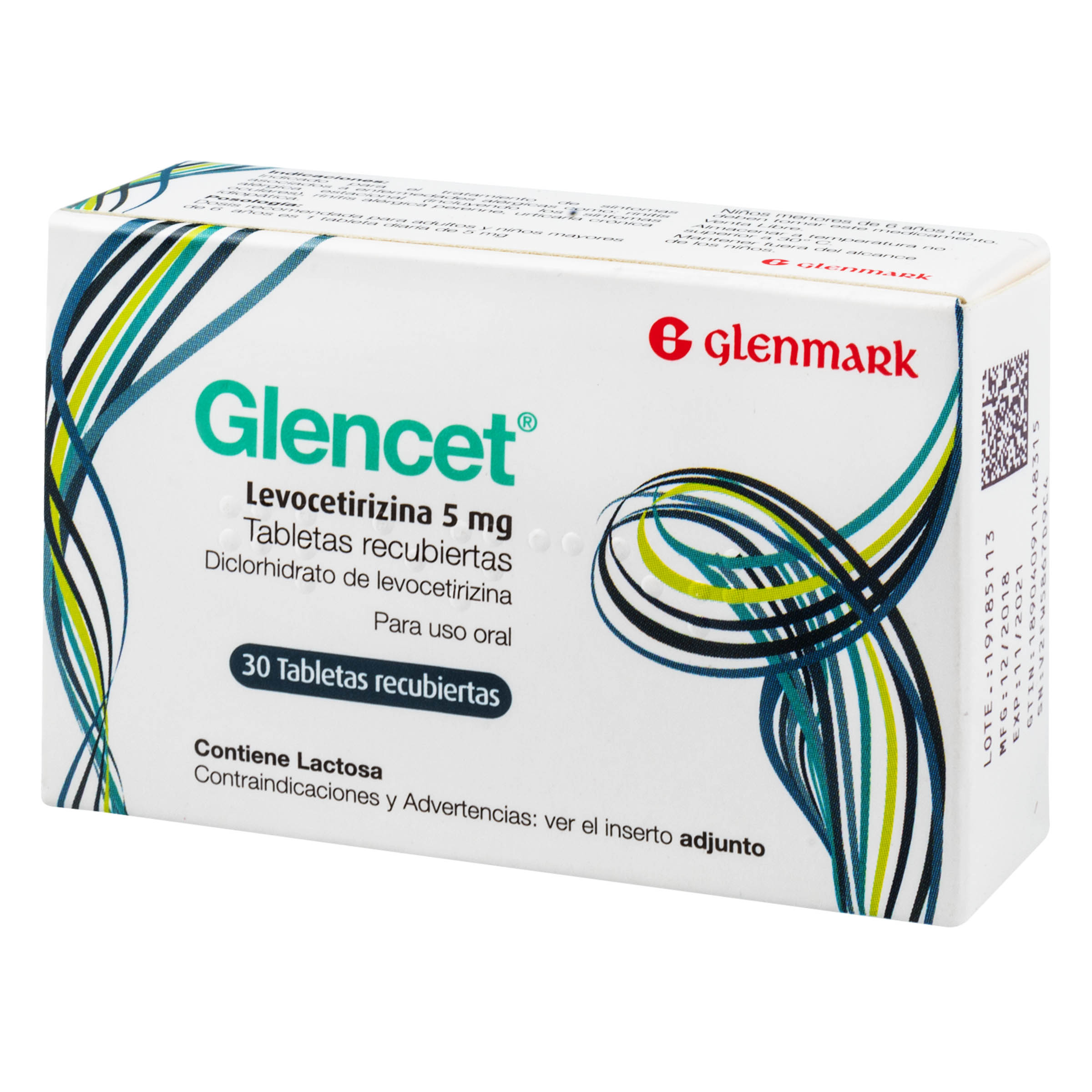 100025624.jpg GLENCET 5 MG 30 TABLETAS - Image 1