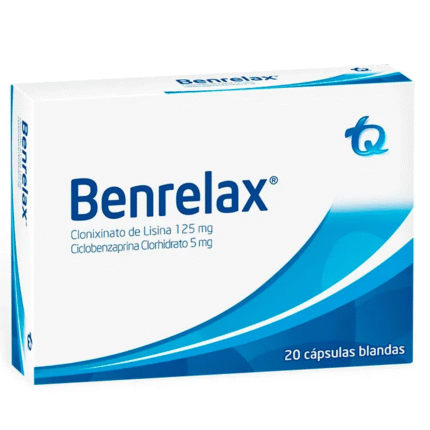 BENRELAX 125 MG + 5 MG 20 CAPSULAS