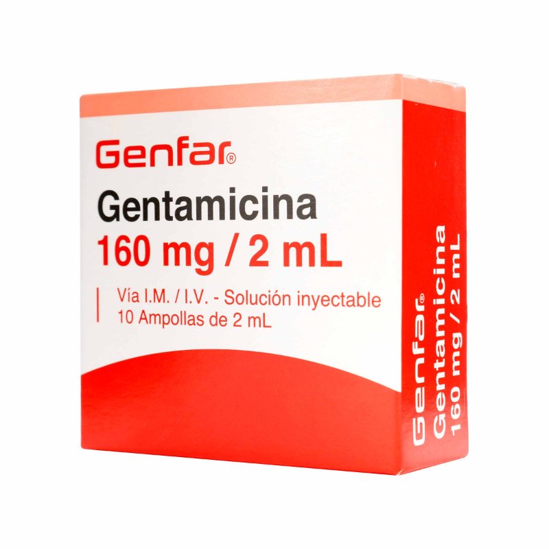 100027111.jpg GENTAMICINA 160MG/2ML 10 AMP GF - Image 1