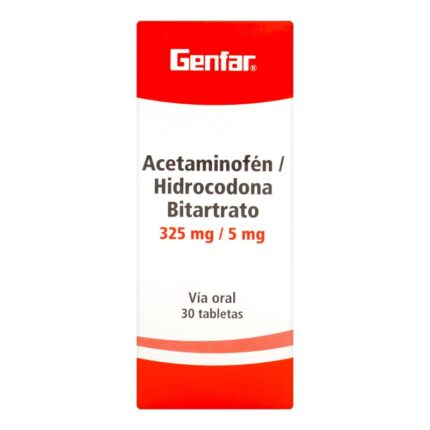 ACETAMINOF / HIDROCO 325MG/5MG 30TBS