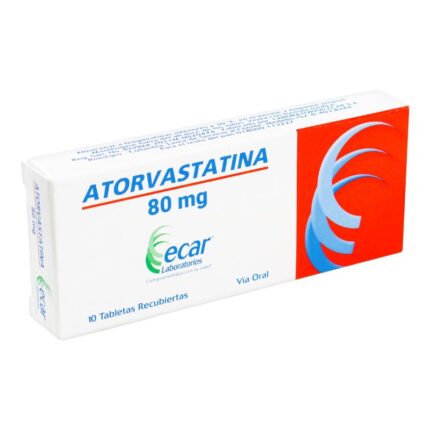 ATORVASTATINA 80 MG 10 TABLETAS REC