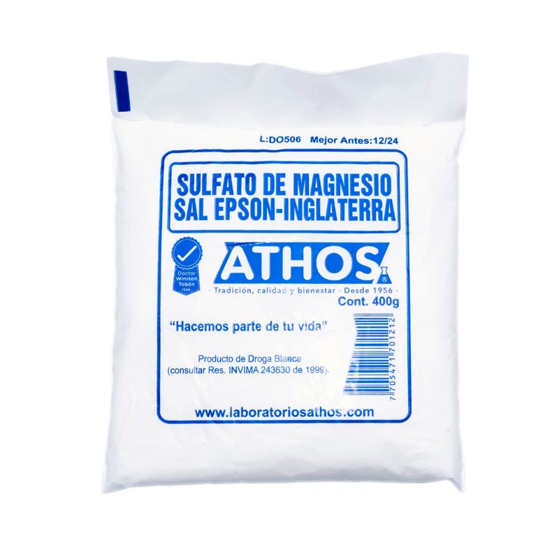 200020395-1.jpg SULFATO DE MAGNESIO 400 GR ATHOS - Image 1