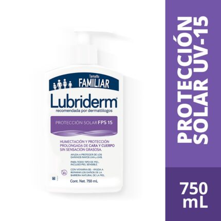 LUBRIDERM LOC.UV 15 CON VALVULA 750 ML