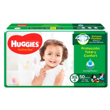 HUGGIES ACTIVE SEC ET.4 XG 50 UND