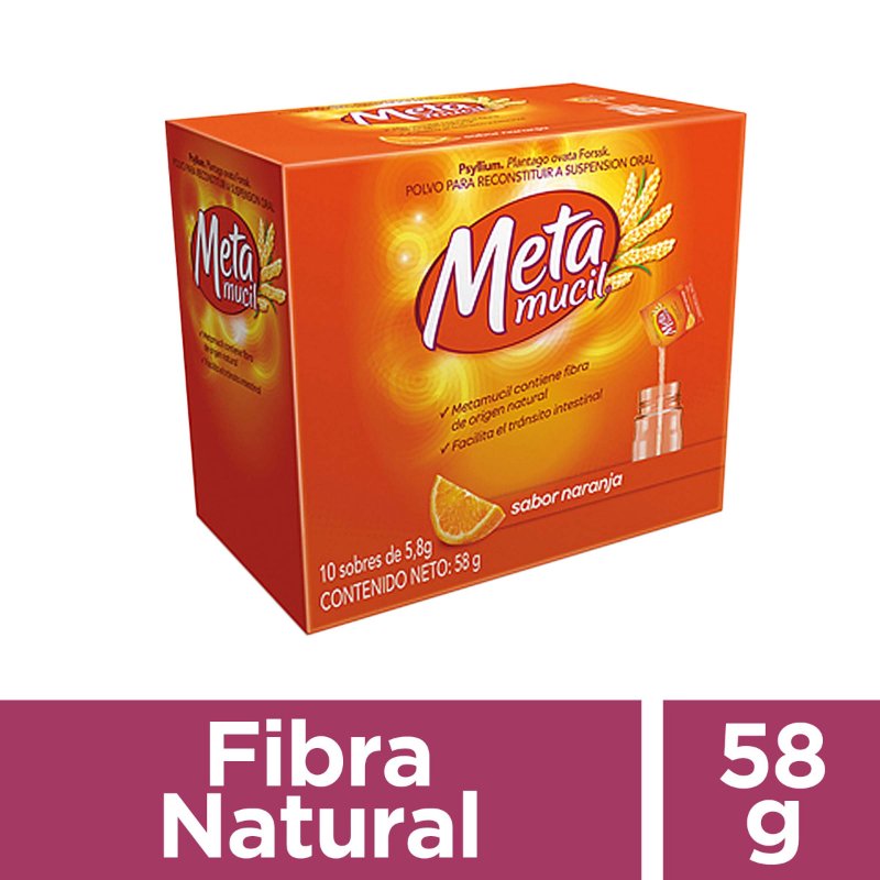 200033830-1.jpg METAMUCIL FIBRA 5.8 GR 10 SOBRES - Image 1