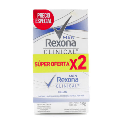 2 DTE REXONA CLINICAL MEN 48 GR P.E
