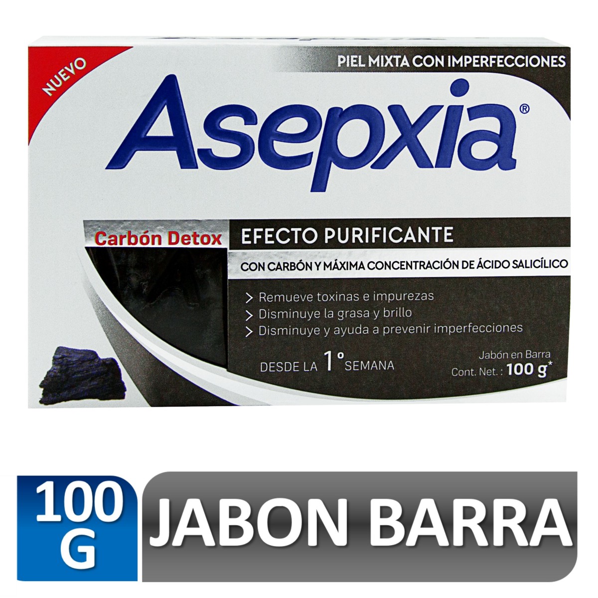 200038024.jpg JABON ASEPXIA CARBON DETOX 100 GR - Image 1