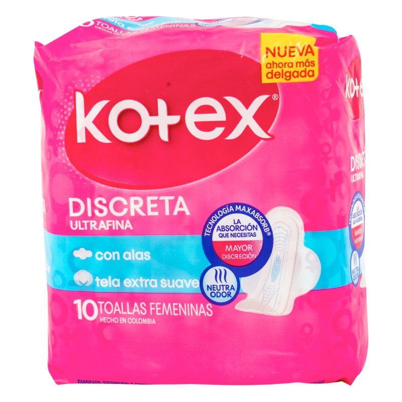200038523.jpg TOA.KOTEX DISCRETA TELA 10 UND - Image 1