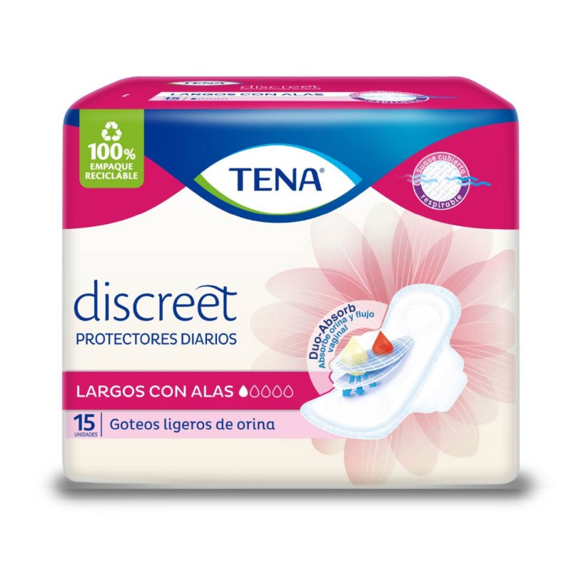 200038526.jpg PROT.TENA LARGO ALAS DISCREET 15UND - Image 1