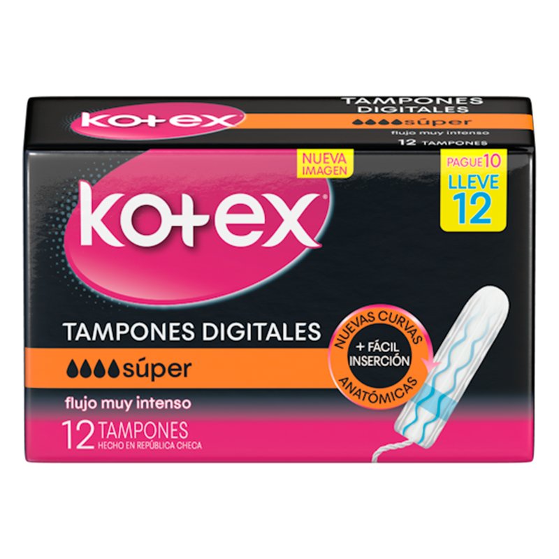 200039285-1.jpg TAMPONES DIGIT KOTEX SUPER 12 UNIDADES - Image 1