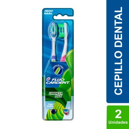 2 CEPILLO FLUOCARDENT LIMPIEZA MAX