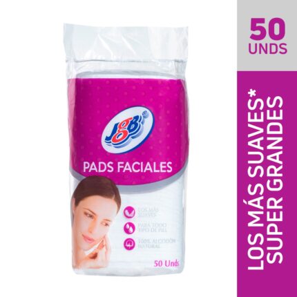 DISCOS FACIALES PADS JGB ALGODON 50 UND