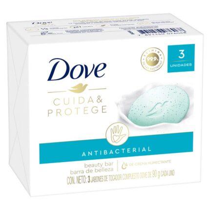 3 JABON DOVE CUIDA PROTEGE 90 GRAMOS