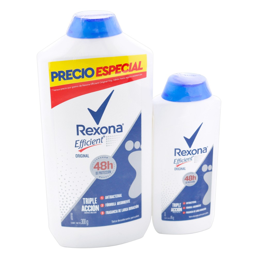 200042460.jpg TALCO REXONA EFF.ORIG.300GR+TAL 85G S.O. - Image 1