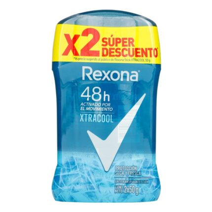 2 DTE REXONA BARRA XTRA COOL 50GR S.DESC