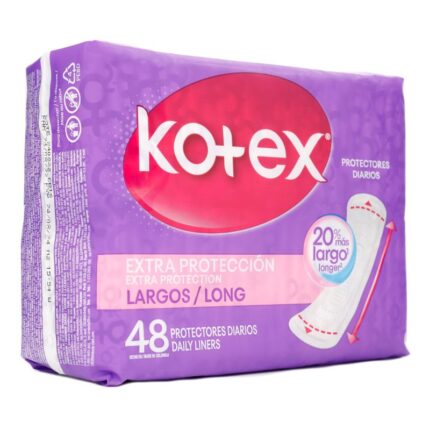 PROTECTORES DIARIOS KOTEX LARGOS 48 UNDS