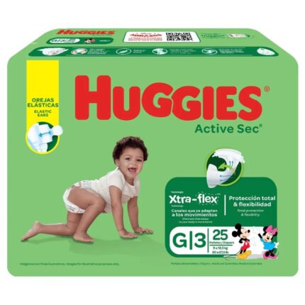 HUGGIES ACTIVE SEC ET.3 GDE 25 UNDS
