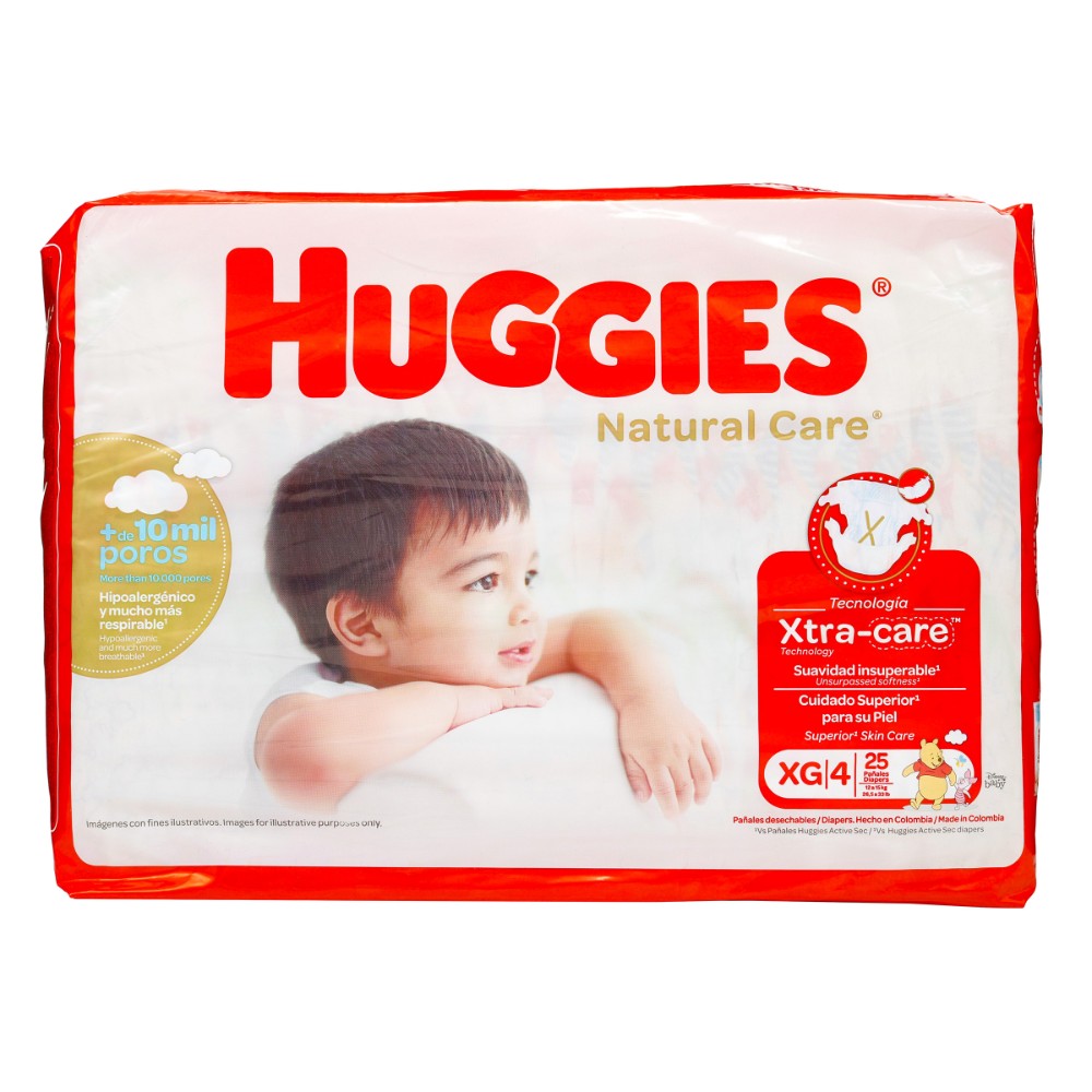 200043302.jpg HUGGIES NAT.CARE ET.4 XG.25 UNDS - Image 1