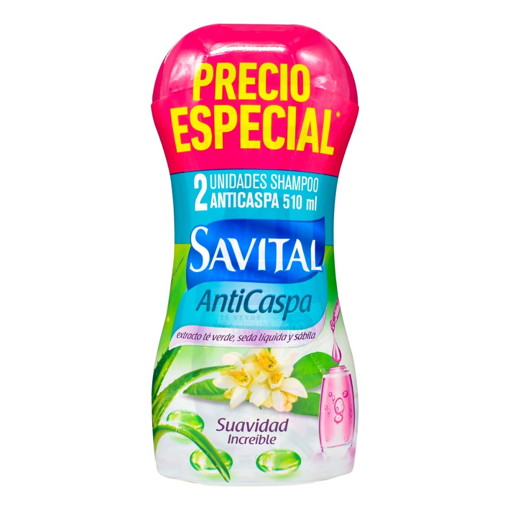 200044004.jpg 2 CHA.SAVITAL ANTICASPA TE Y SEDA 510 ML - Image 1