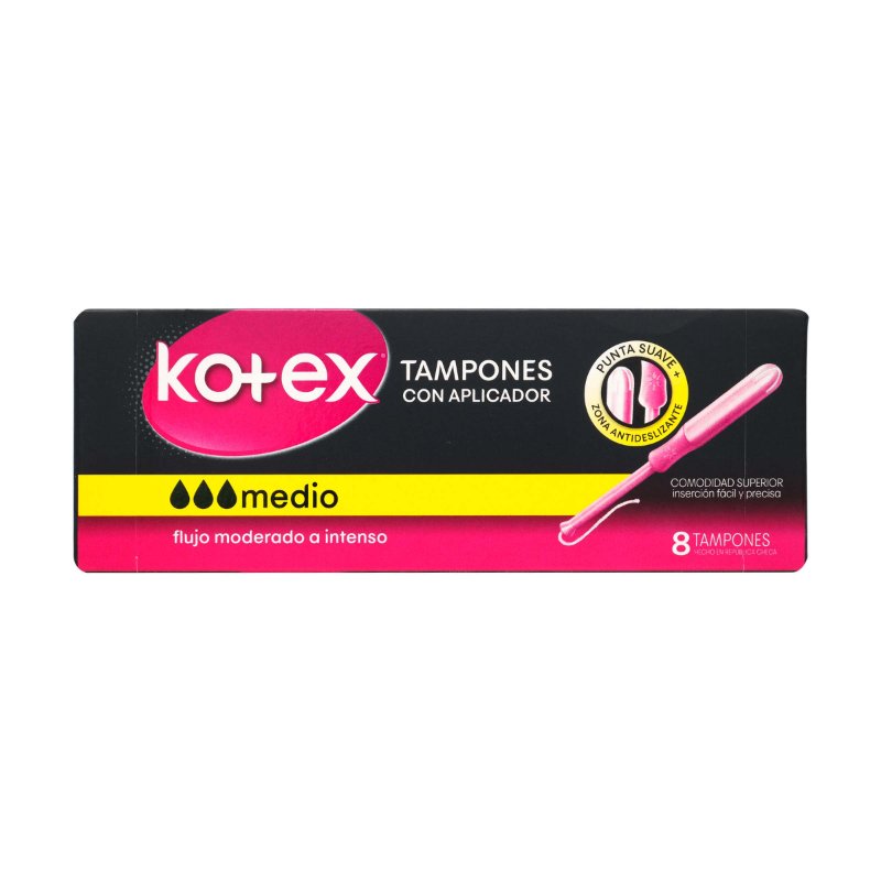 200044493.jpg TAMPON KOTEX MEDIO CON APLICADOR 8 UND - Image 1
