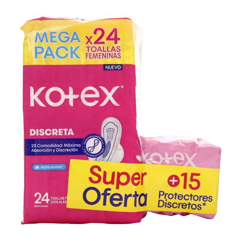 200045367.jpg TOA.KOTEX DISC. MEGA PACK 24UND+15 PROT - Image 1