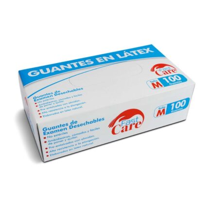 GUANTE FAST CARE EXA LATEX T.M 100UND IC