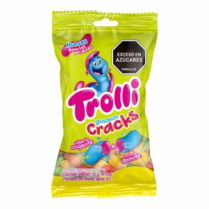 GOMAS TROLLI GUSANOS CRACKS BOLSA 50GRS