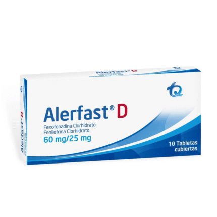ALERFAST D 60MG/25MG 10 TABLETAS