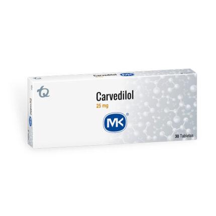 CARVEDILOL 25 MG 30 TABLETAS MK
