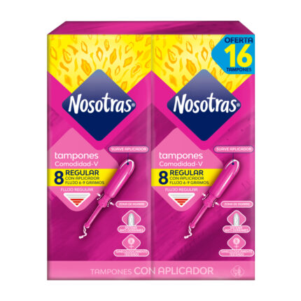 TAMPON NOSOTRAS APLICADOR REGULAR 16 UND