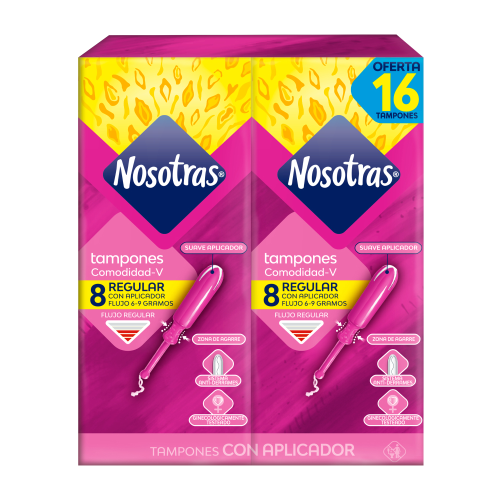 TAMPON-NOSOTRAS-APLICADOR-REGULAR-16-UND.jpg TAMPON NOSOTRAS APLICADOR REGULAR 16 UND - Image 1