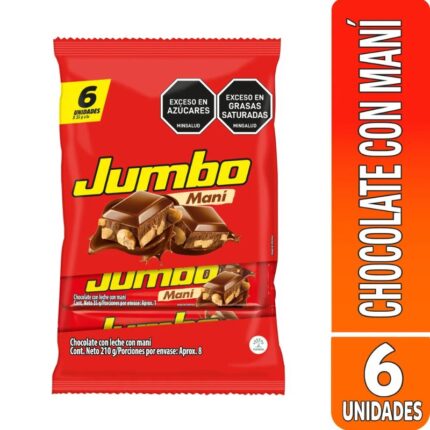 CHOCOLATINA JUMBO MANI 35 GR 6 UNDS