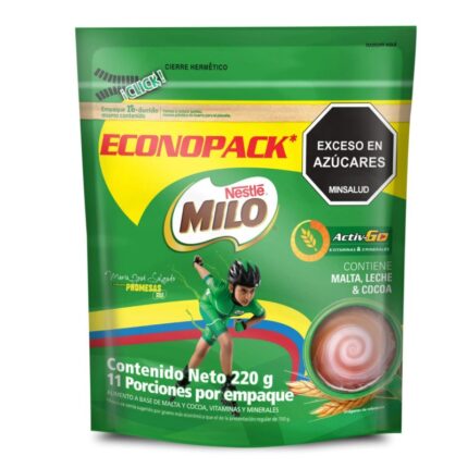 MILO ACTIV-G MALTA Y COCOA DOYPACK 220GR
