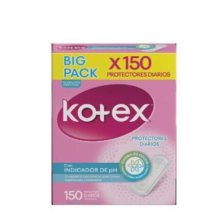 PROT. DIARIOS KOTEX INDICADOR PH 150 UNDS