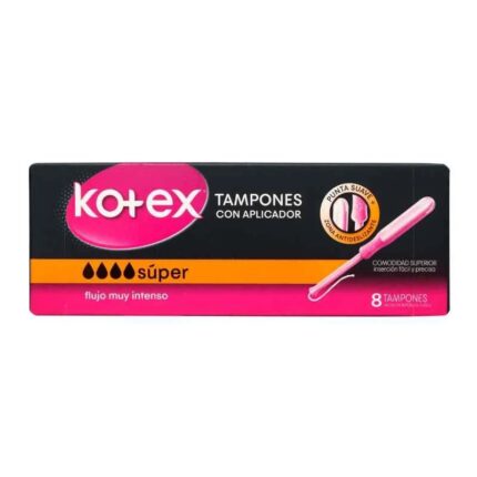 TAMPON KOTEX SUPER CON APLICADOR 8 UND